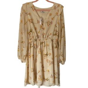 NWT Madewell Floral Button Front Midi Dress Size Large